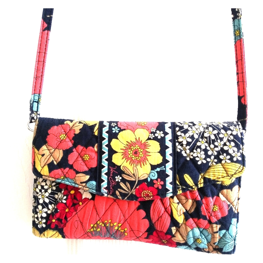 Vera Bradley Happy Snails crossbody clutch wallet